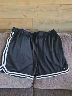 Nike Black Shorts with White Side Stripes